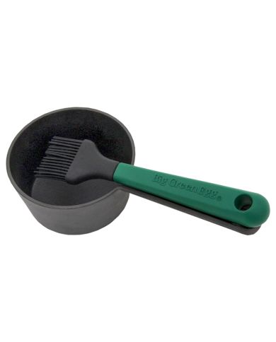 Poêlon à sauce en fonte avec pinceau