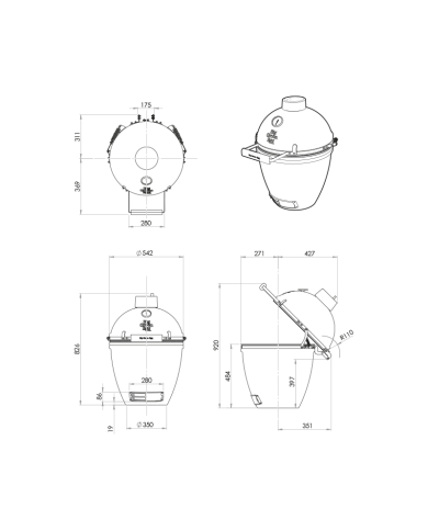 Big Green Egg Large - Pack avec table modulaire