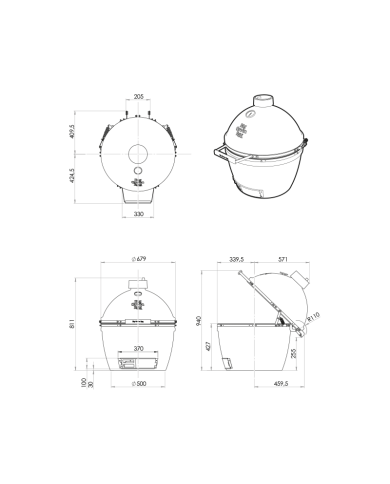 Big Green Egg XLarge - Pack avec table acacia