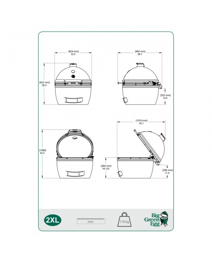 Big Green Egg 2XL - Pack avec table modulaire